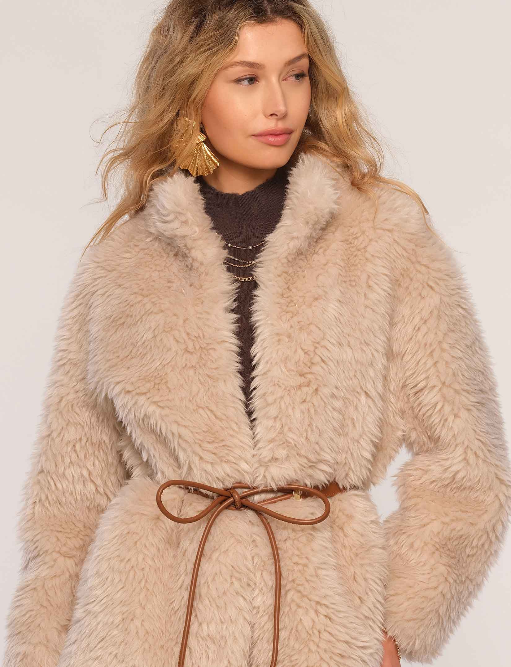 HEARTLOOM Faux Fur Coat top